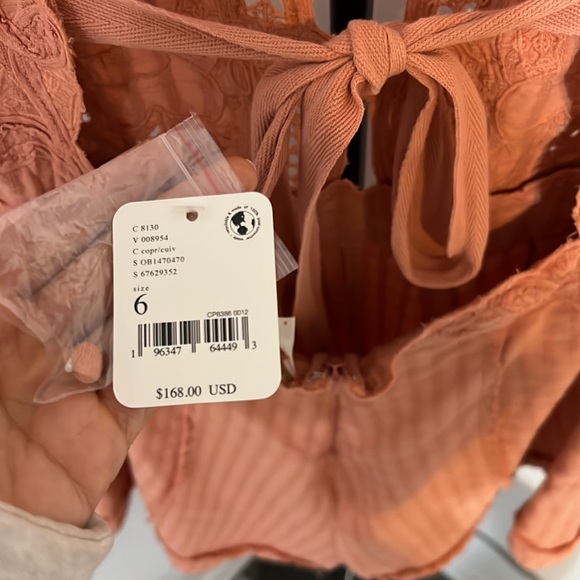 FREE PEOPLE CORAL ROMPER - Picture 3 of 4